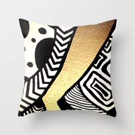 Gold and Black Throw Pillow