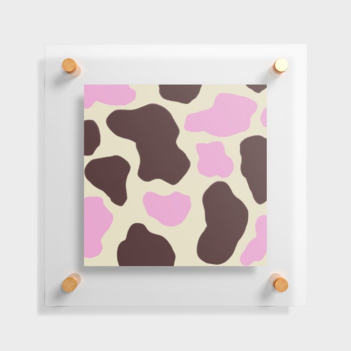Colorful, Howdy 70s Cow Spots Floating Acrylic Print