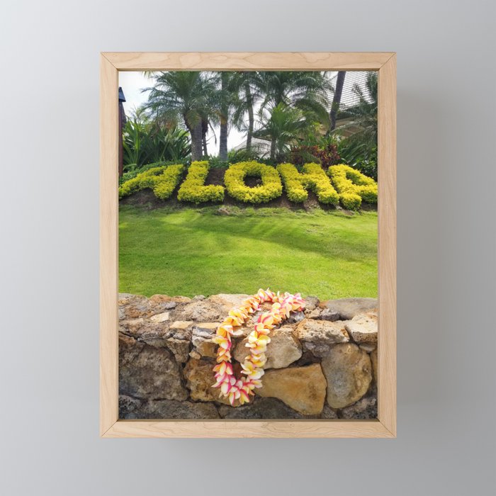 Aloha Kaanapali Lei Framed Mini Art Print