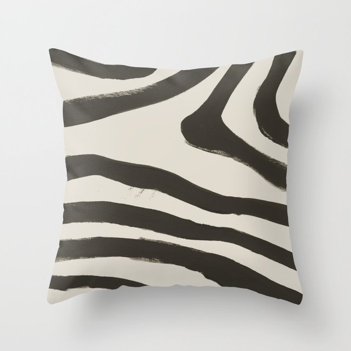 Painted Zebra Throw Pillow