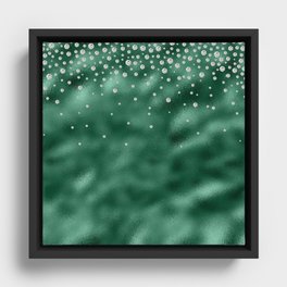 Beautiful Diamond  Confetti Pattern Framed Canvas