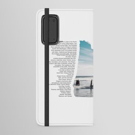Oregon Minimalist Map | Shipwreck on the Beach Android Wallet Case