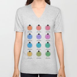 Zodiac Chart | Neon Solids V Neck T Shirt