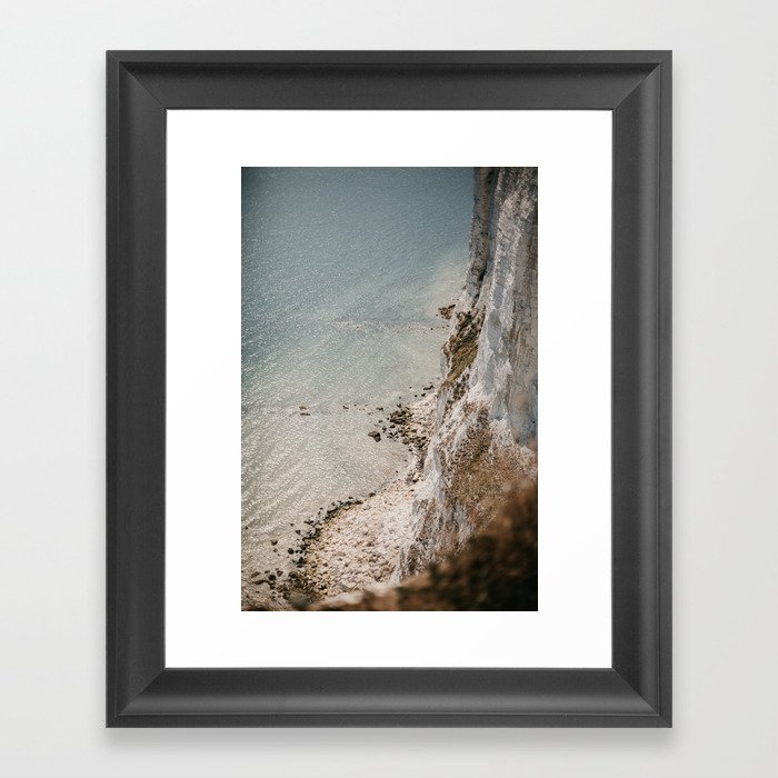Shore of the White Cliffs of Dover Framed Art Print
