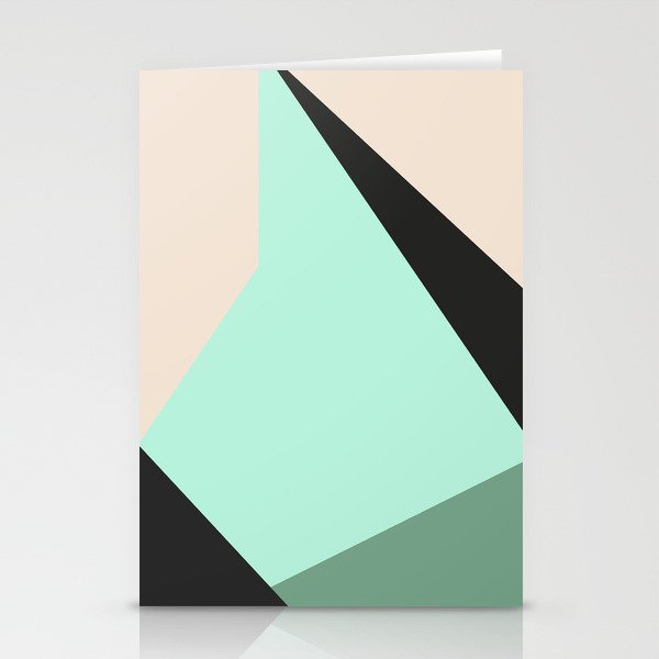 Geometric Stylized Mountain / Digital Mountain / Minimalist Nature Print Stationery Cards