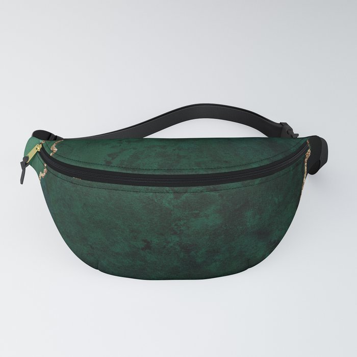 Emerald & Gold Agate Texture 04 Fanny Pack