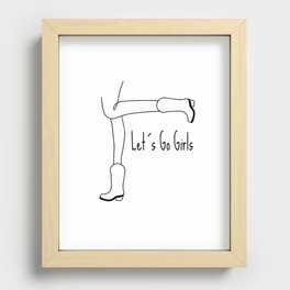 Lets Go Girls Cowgirl Recessed Framed Print