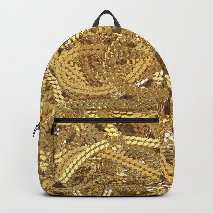 Gold chain backpack discount