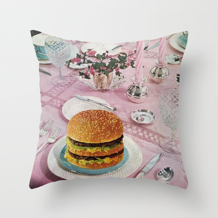 BURGER by Beth Hoeckel Throw Pillow