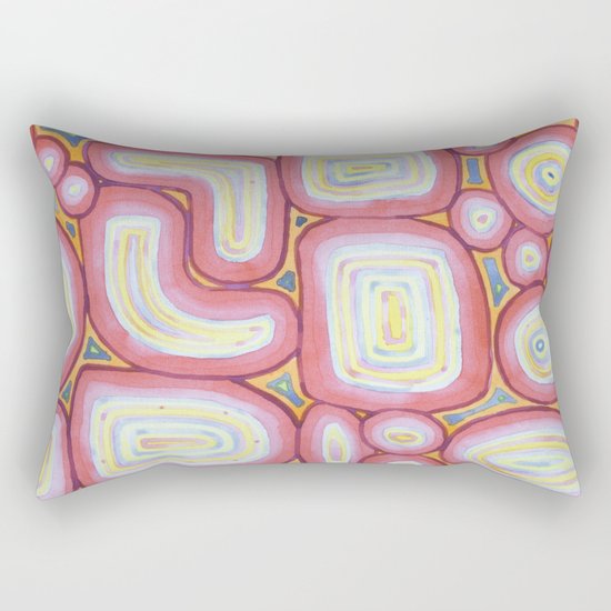 Fitting Pieces Pattern Rectangular Pillow