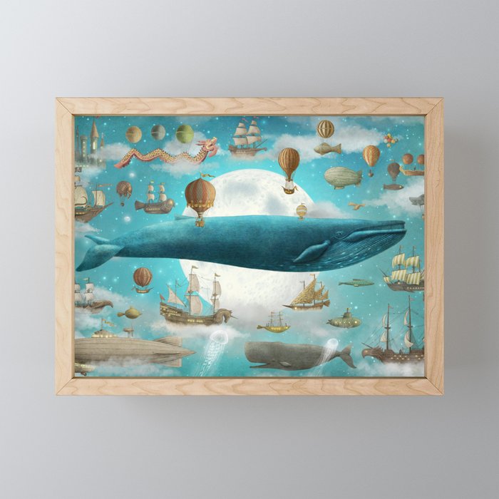 Ocean Meets Sky Framed Mini Art Print