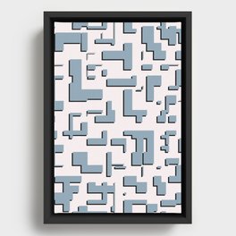 Geometric connection Framed Canvas