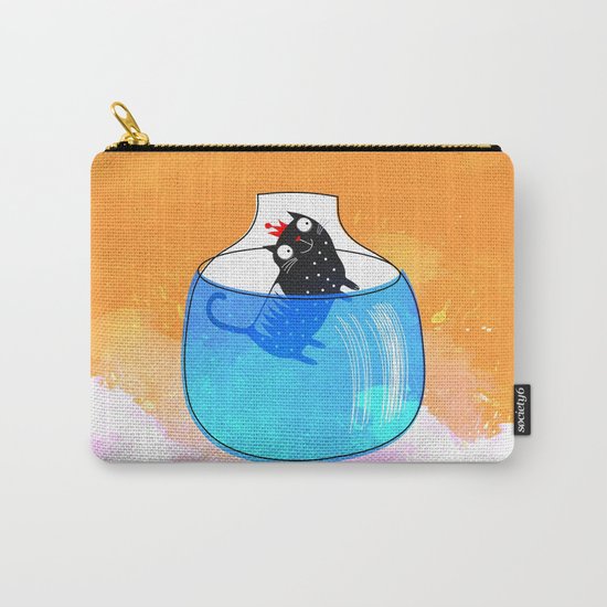 CAT IN A GOLDFISH BOWL Carry-All Pouch
