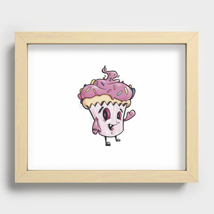 Sweet Tooth - Cutie Cupcake Recessed Framed Print