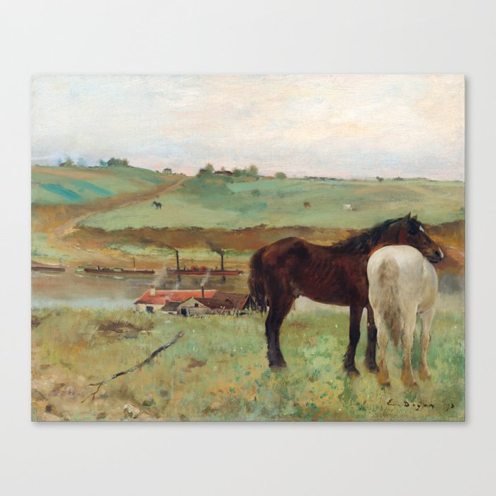 Edgar Degas - Horse in a Meadow Canvas Print