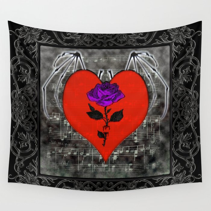 Music For The Soul Gothic Art Wall Tapestry