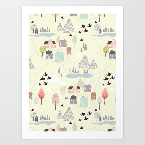'Den lilla Staden' Art Print