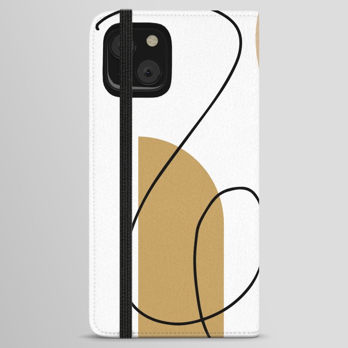 70s Abstract Art Print 37, Modern Art V1 iPhone Wallet Case