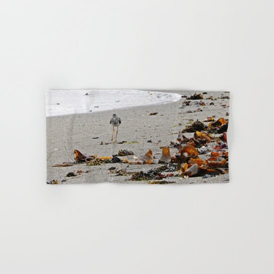 Greater Yellowlegs Strolling on the Beach Hand & Bath Towel