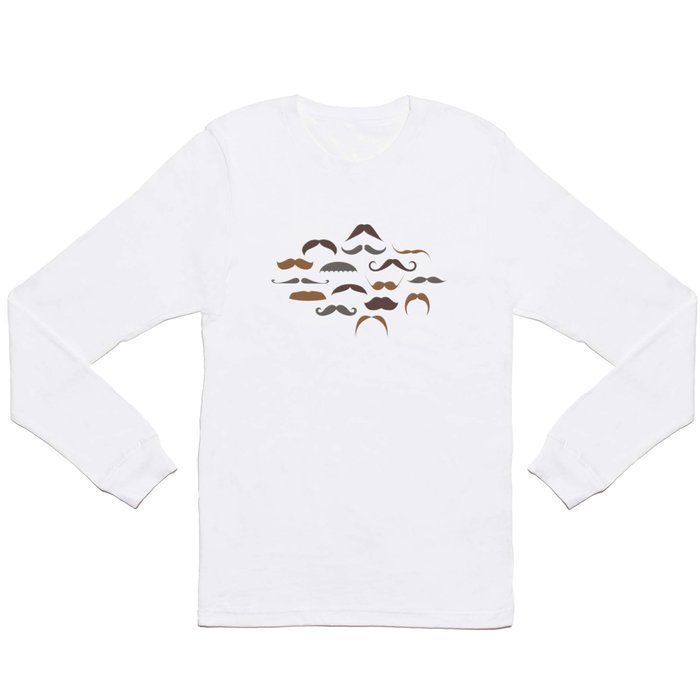 Mustaches in the Sky Long Sleeve T Shirt