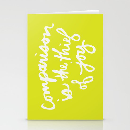 "Comparison is the Thief of Joy" Stationery Cards