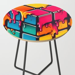 Rubik's Cube Melting Rubik's Cube Side Table