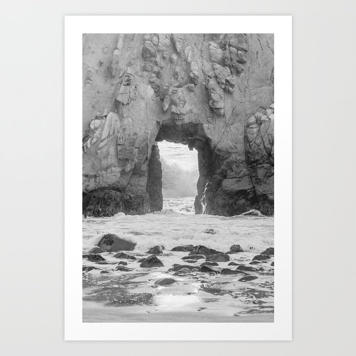 Big Sur California | Black and White Art Print