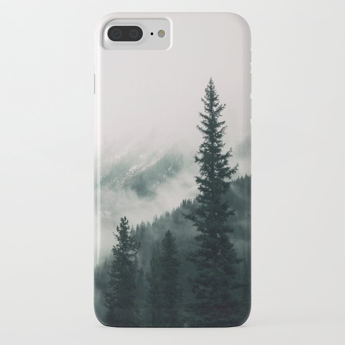 over the mountains and trough the woods - forest nature photography iphone case