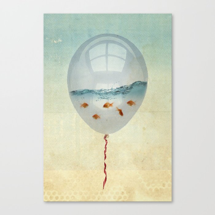 balloon fish o2, freedom in a bubble Canvas Print