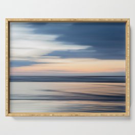 Colors from the Sea Abstract Pastel Seascape Serving Tray