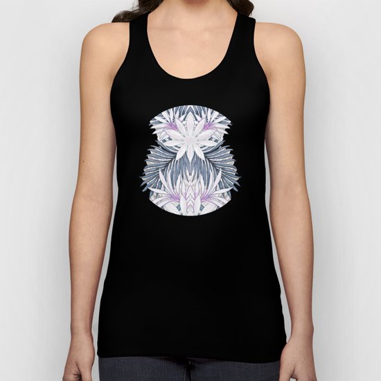 Denim Blooms Forever Unisex Tank Top