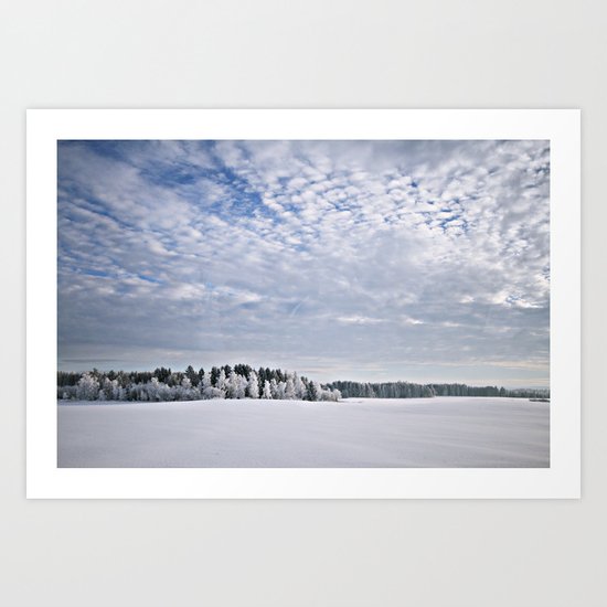 Winter landscape Art Print