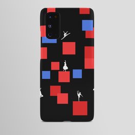 Dancing like Piet Mondrian - Composition in Color A. Composition with Red, and Blue on the black background Android Case