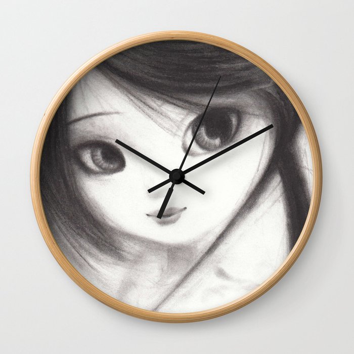 Cute Pullip Doll Face Wall Clock