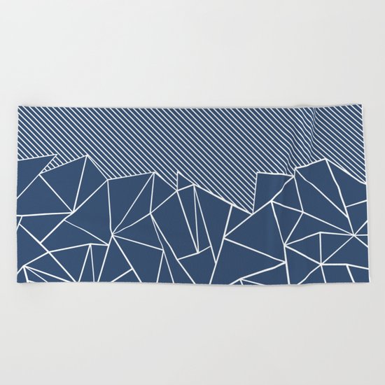 Ab Lines 45 Navy Beach Towel