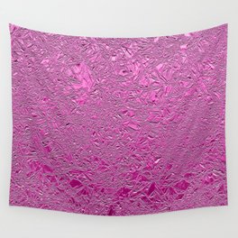 Rose Pink Glitter Foil Wall Tapestry