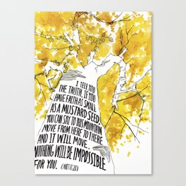 Mustard Seed Faith Tree - Matthew 17:20 Canvas Print