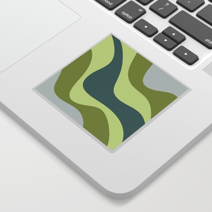 Colorful abstract waves design 3 Sticker