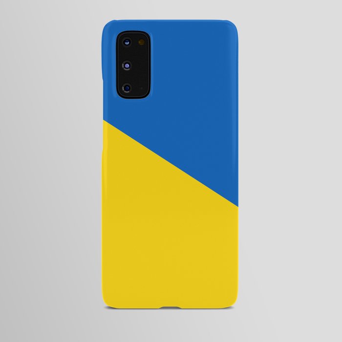 Sapphire and Yellow Solid Shapes Ukraine Flag Colors 4 100 Percent Commission Donated Read Bio Android Case