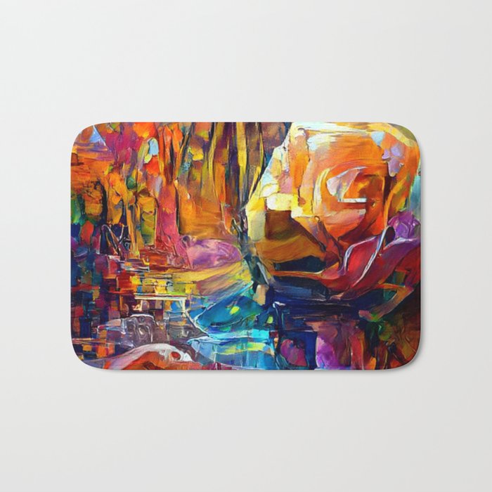 Colorful Roses Bath Mat