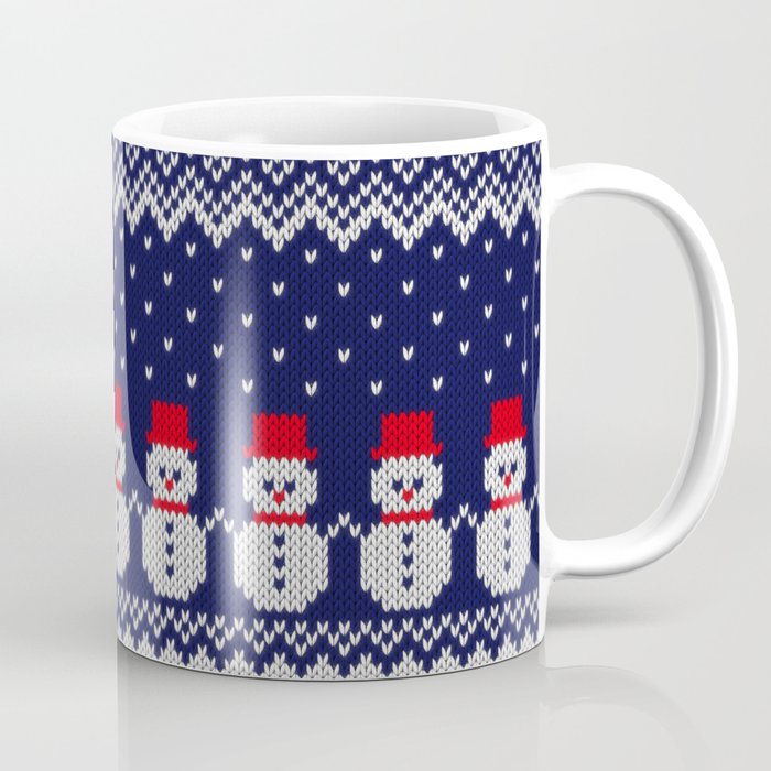 Knitted snowman pattern Coffee Mug