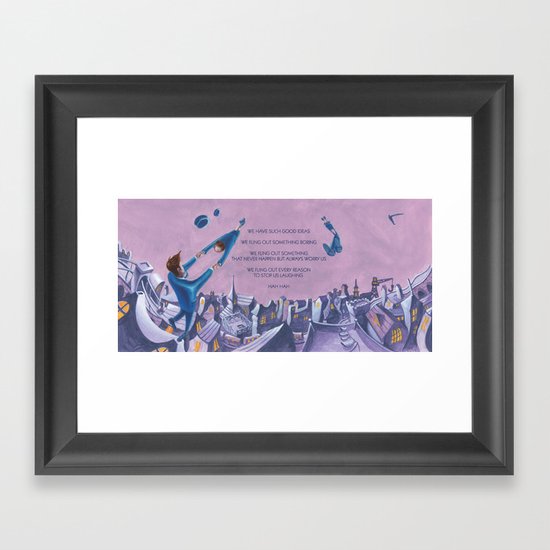 POEM OF FLING Framed Art Print