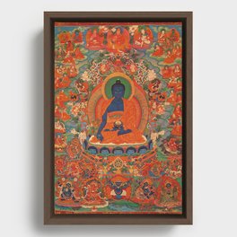 Tibetan Buddhist Amithaba Medicine Buddha Framed Canvas