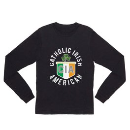 Funny CIA Catholic Irish American Ireland Gift Long Sleeve T Shirt