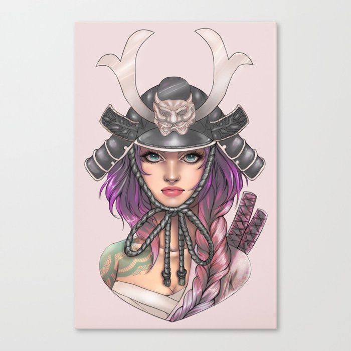 Samurai Girl Canvas Print