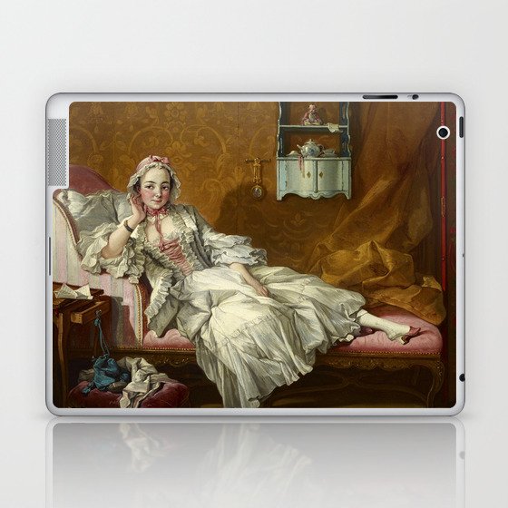 A Lady on Her Day Bed, 1743 by Francois Boucher Laptop & iPad Skin