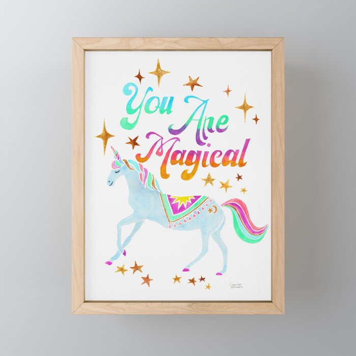 You Are Magical - Unicorn Framed Mini Art Print