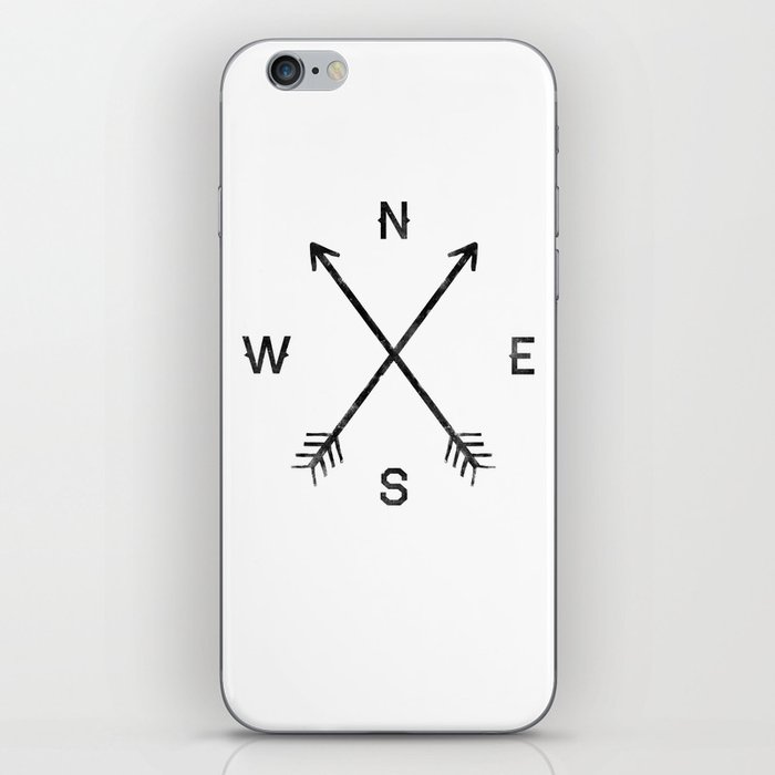 Compass (White) iPhone Skin