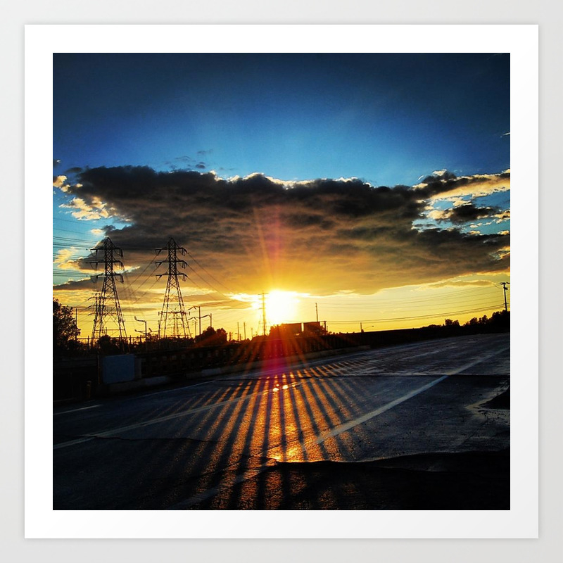 Long Beach Sunset Art Print By Inevitable27 Society6