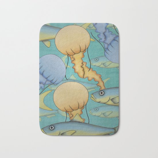 tropical underwater Bath Mat